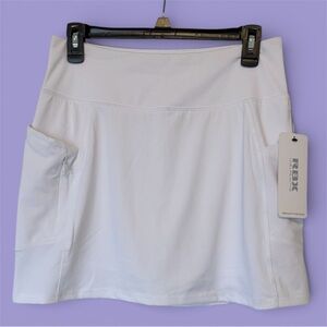 NWT RBX Active Women’s Skort White Small High Rise Compression Shorts Pockets